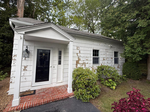 House before Exterior paint peeling